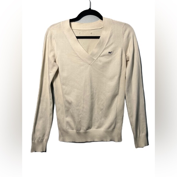 • Vineyard Vines White Sweater V-Neck - Picture 2 of 11